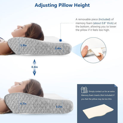 Akkudi Memory Foam Pillow for Neck Pain Relief