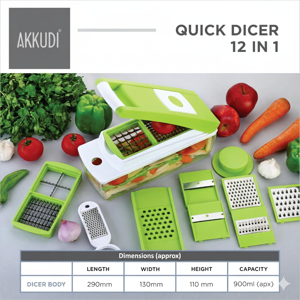 Premium 12-in-1 Vegetable Chopper & Slicer